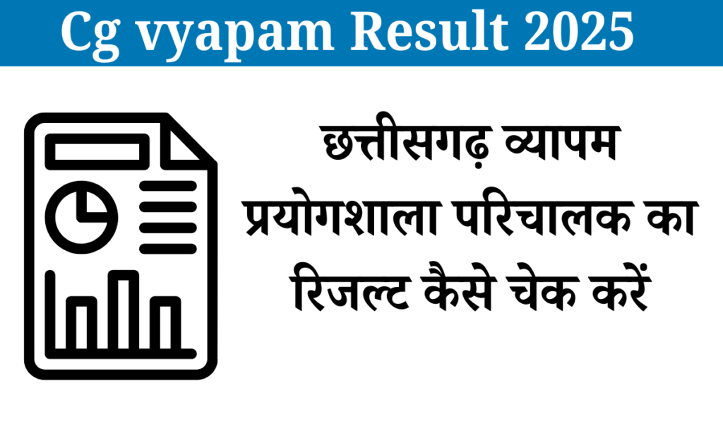 Cg Vyapam Prayogshala paricharak Result 2025